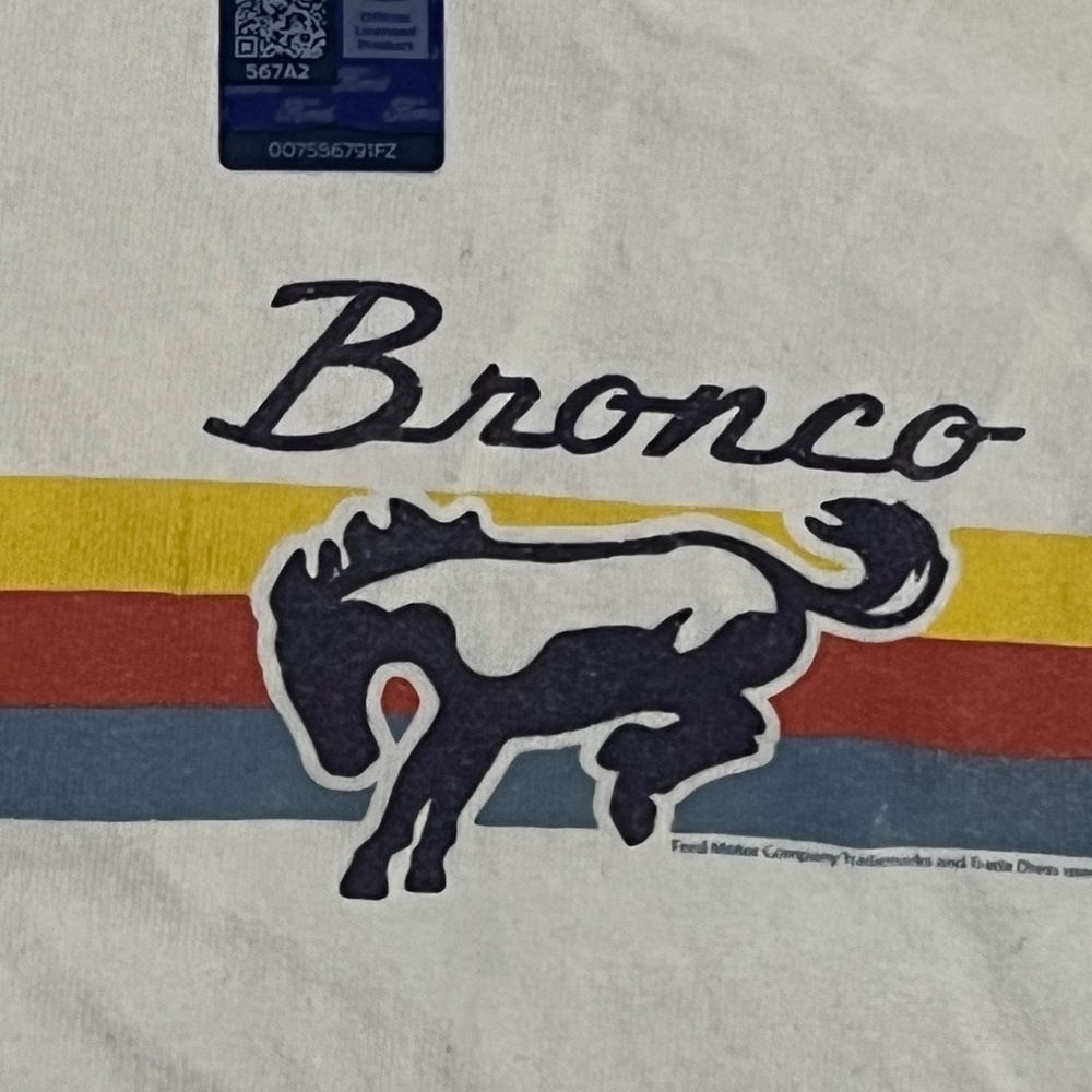 Junk Food X Ford Bronco 66 Cropped t shirt Size L - Picture 3 of 5